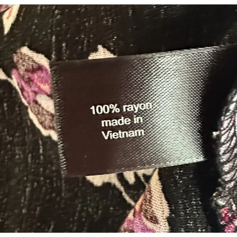 Lane Bryant NEW Floral Keyhole Tunic Womens Size 22 Petite Black Multicolor Top